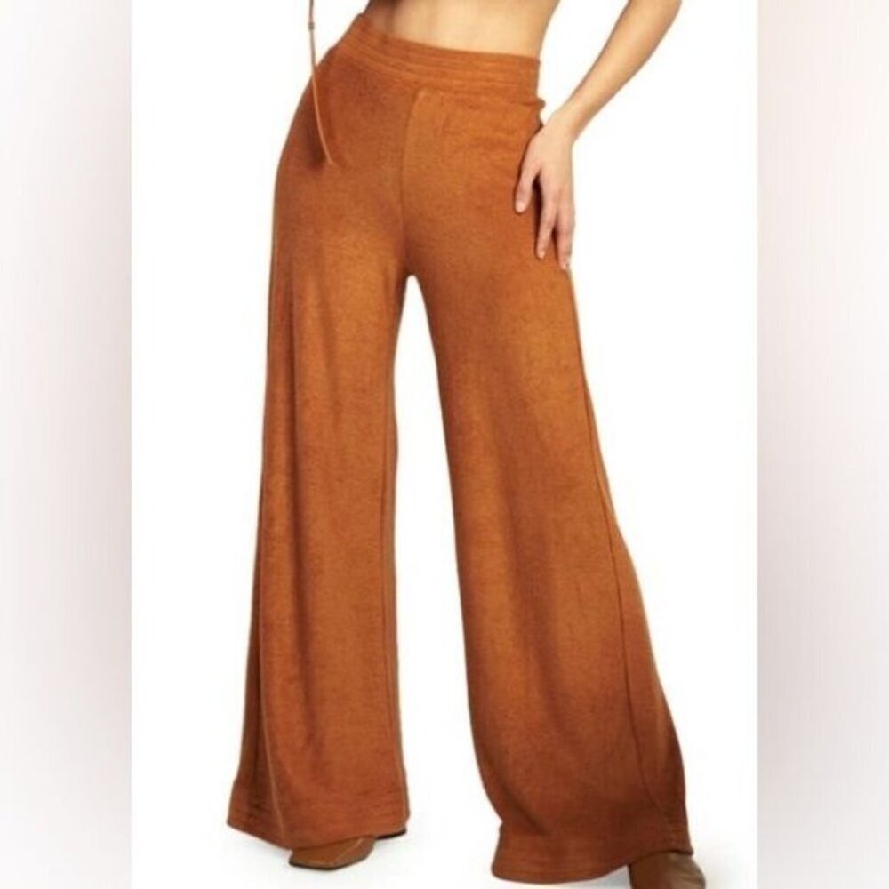 Simon Miller Loa French Terry wide leg pants caramel guc xs